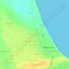 Topografische kaart Kisutu, hoogte, reliëf
