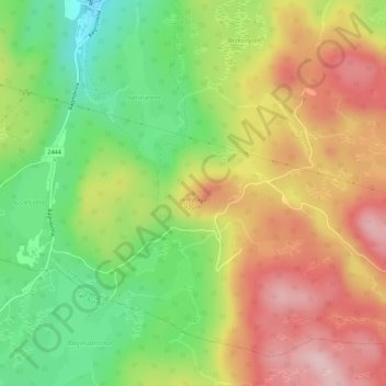 Topografische kaart Himalaya, hoogte, reliëf