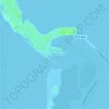 Topografische kaart Honeymoon Island Dog Beach, hoogte, reliëf