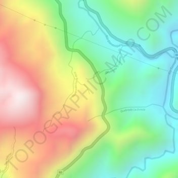 Topografische kaart La Garrucha, hoogte, reliëf