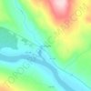 Topografische kaart Övre Svartlå, hoogte, reliëf