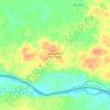 Topografische kaart Brisas Del Rio San Miguel, hoogte, reliëf