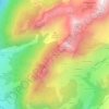 Topografische kaart Le Planay, hoogte, reliëf