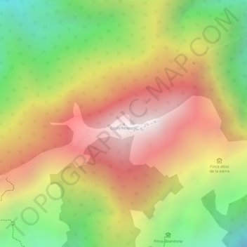Topografische kaart Cerro Kennedy, hoogte, reliëf