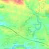 Topografische kaart Poul Raniquet, hoogte, reliëf