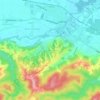 Topografische kaart Vinogradi Ludbreški, hoogte, reliëf