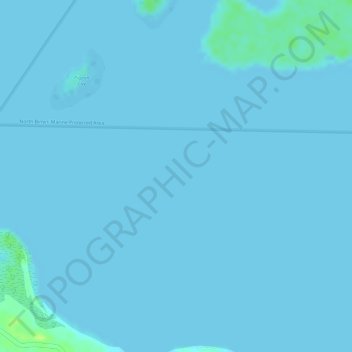 Topografische kaart Bimini, hoogte, reliëf
