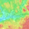 Topografische kaart Rya, hoogte, reliëf