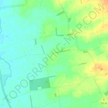 Topografische kaart North Gulham, hoogte, reliëf