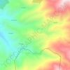 Topografische kaart Hubyar, hoogte, reliëf