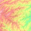 Topografische kaart Greensboro, hoogte, reliëf