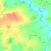 Topografische kaart Les Roches, hoogte, reliëf
