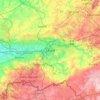 Topografische kaart Mons, hoogte, reliëf