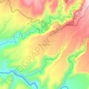 Topografische kaart Igmaya-an, hoogte, reliëf