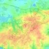Topografische kaart Gouezan, hoogte, reliëf