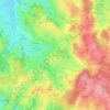 Topografische kaart Le Mont, hoogte, reliëf