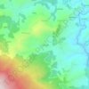 Topografische kaart kurai gad, hoogte, reliëf