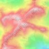 Topografische kaart Puy Gris, hoogte, reliëf