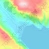 Topografische kaart Baška, hoogte, reliëf