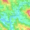 Topografische kaart Bad Kötzting, hoogte, reliëf