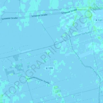 Topografische kaart Nordpol, hoogte, reliëf