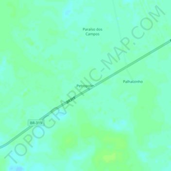 Topografische kaart Petropoles, hoogte, reliëf