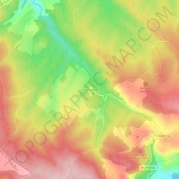 Topografische kaart Villamudria, hoogte, reliëf