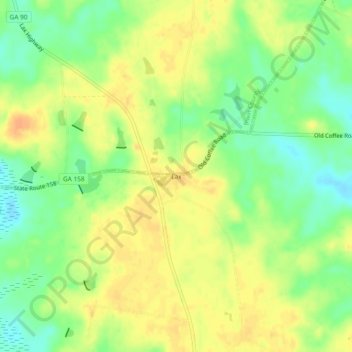 Topografische kaart Lax, hoogte, reliëf