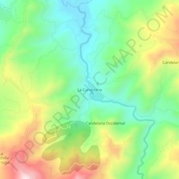 Topografische kaart La Candelaria, hoogte, reliëf