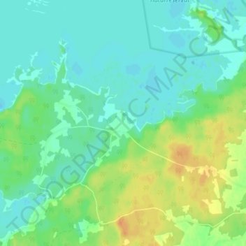 Topografische kaart Haddån, hoogte, reliëf
