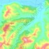 Topografische kaart Vallegioliti, hoogte, reliëf