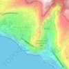 Topografische kaart Achada de Santo Antão, hoogte, reliëf