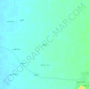 Topografische kaart Al Azraq, hoogte, reliëf