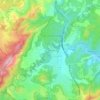 Topografische kaart les Quintanes, hoogte, reliëf