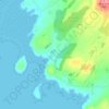 Topografische kaart Knockbrex, hoogte, reliëf