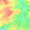 Topografische kaart Kerscao, hoogte, reliëf