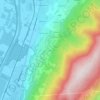 Topografische kaart Chalaise, hoogte, reliëf