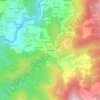 Topografische kaart Penouços, hoogte, reliëf