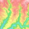 Topografische kaart Albagnac, hoogte, reliëf
