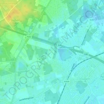 Topografische kaart Vijvers, hoogte, reliëf