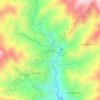 Topografische kaart Cuellaje, hoogte, reliëf