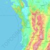 Topografische kaart Chocó, hoogte, reliëf