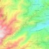 Topografische kaart Cruz del Herrero, hoogte, reliëf