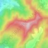 Topografische kaart Peña Redonda, hoogte, reliëf