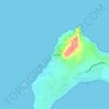 Topografische kaart Punta Mita, hoogte, reliëf