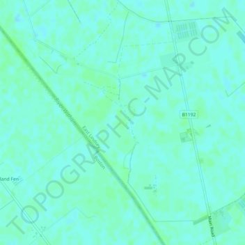 Topografische kaart Haven Bank, hoogte, reliëf