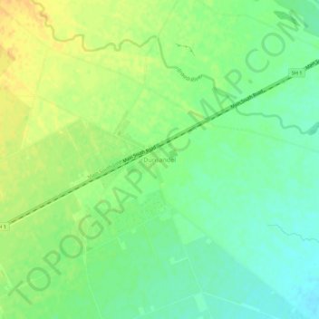 Topografische kaart Dunsandel, hoogte, reliëf