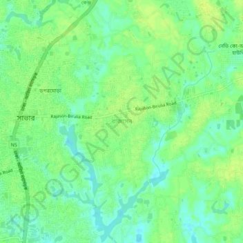 Topografische kaart Rajason, hoogte, reliëf