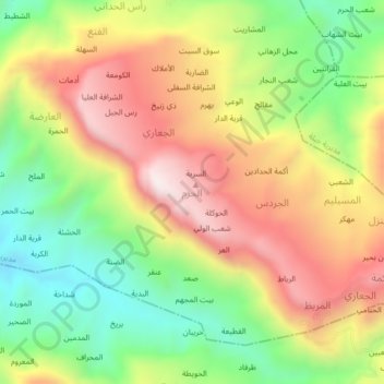 Topografische kaart Al Haram, hoogte, reliëf