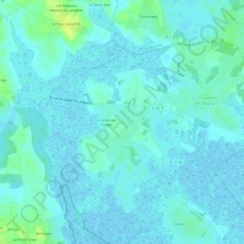 Topografische kaart Mayun, hoogte, reliëf